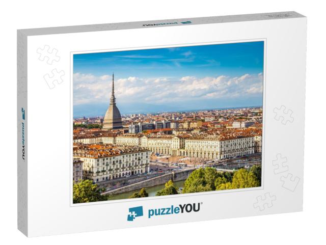 View of Turin City Center with Landmark of Mole Antonelli... Jigsaw Puzzle