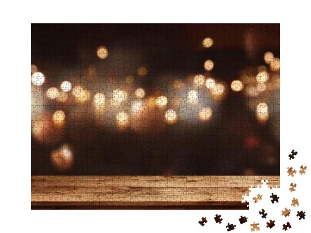 Festive Background with Light Spots & Bokeh in Front of a... Jigsaw Puzzle with 1000 pieces