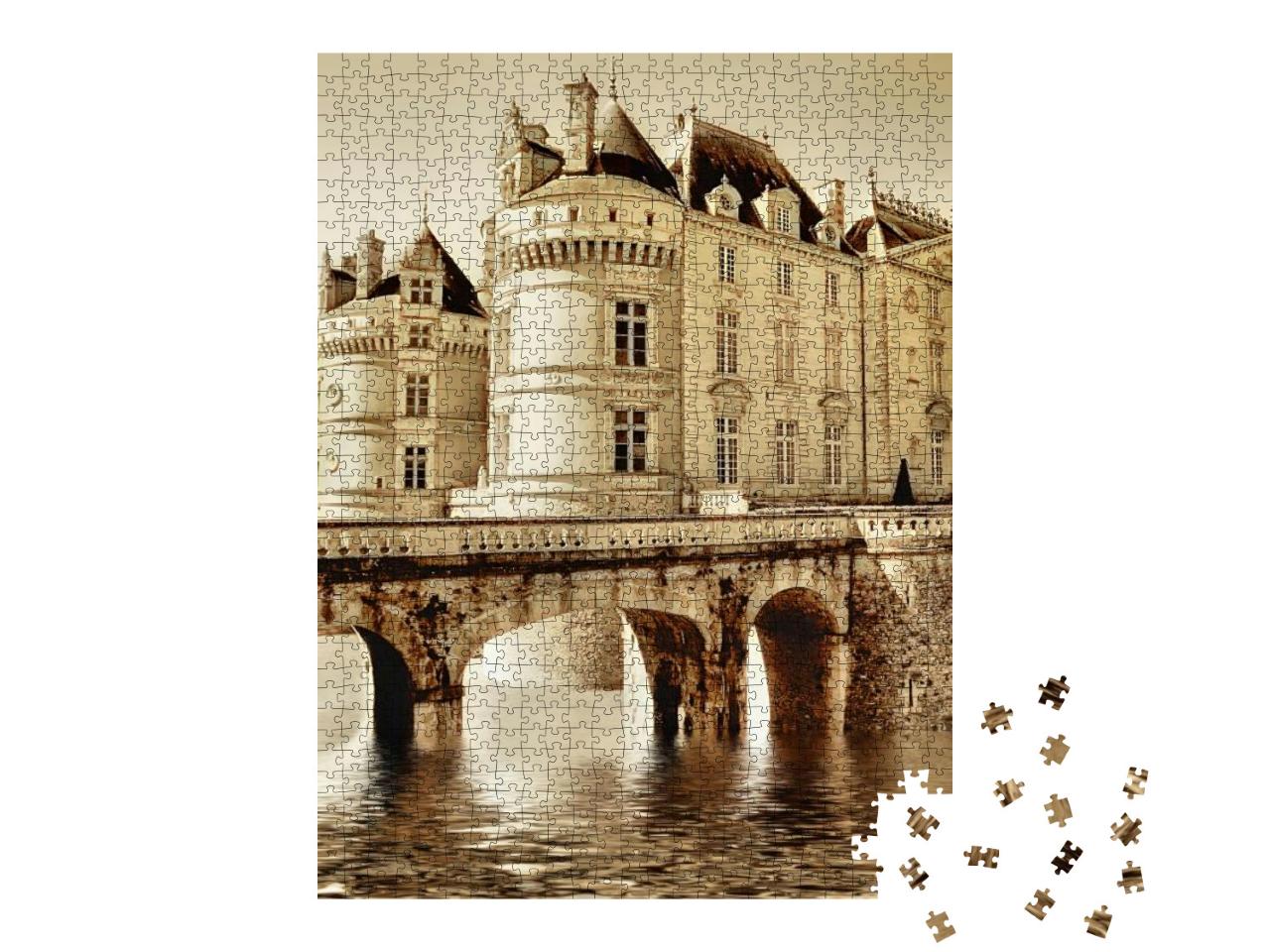 Le-Lude Castle - Artistic Toned Picture... Jigsaw Puzzle with 1000 pieces
