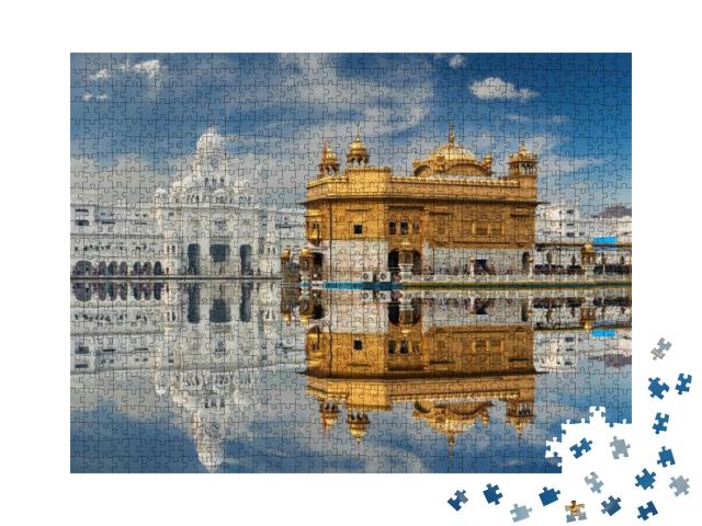 Famous Indian Landmark - Sikh Gurdwara Golden Temple Harm... Jigsaw Puzzle with 1000 pieces