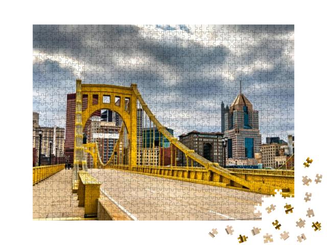 Andy Warhol Bridge Across the Allegheny River in Pittsbur... Jigsaw Puzzle with 1000 pieces