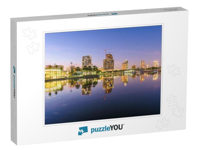 St. Petersburg, Florida, USA Downtown City Skyline At Twil... Jigsaw Puzzle