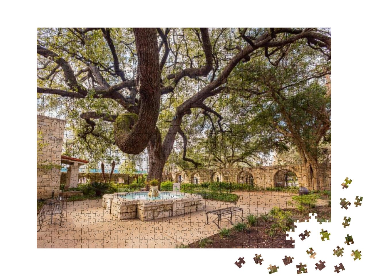 Sunny View of the Alamo At Texas... Jigsaw Puzzle with 1000 pieces