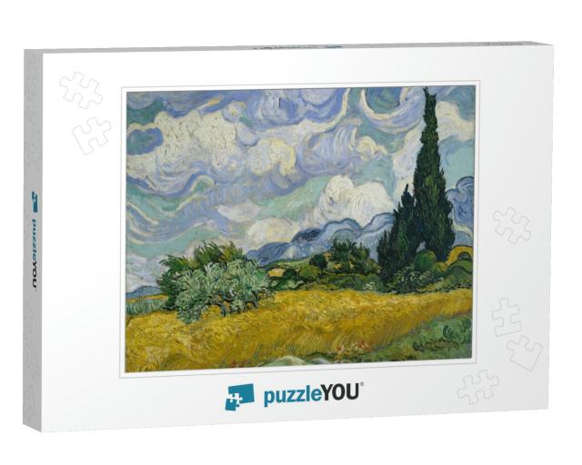 Wheat Field with Cypresses, by Vincent Van Gogh, 1889, Du... Jigsaw Puzzle