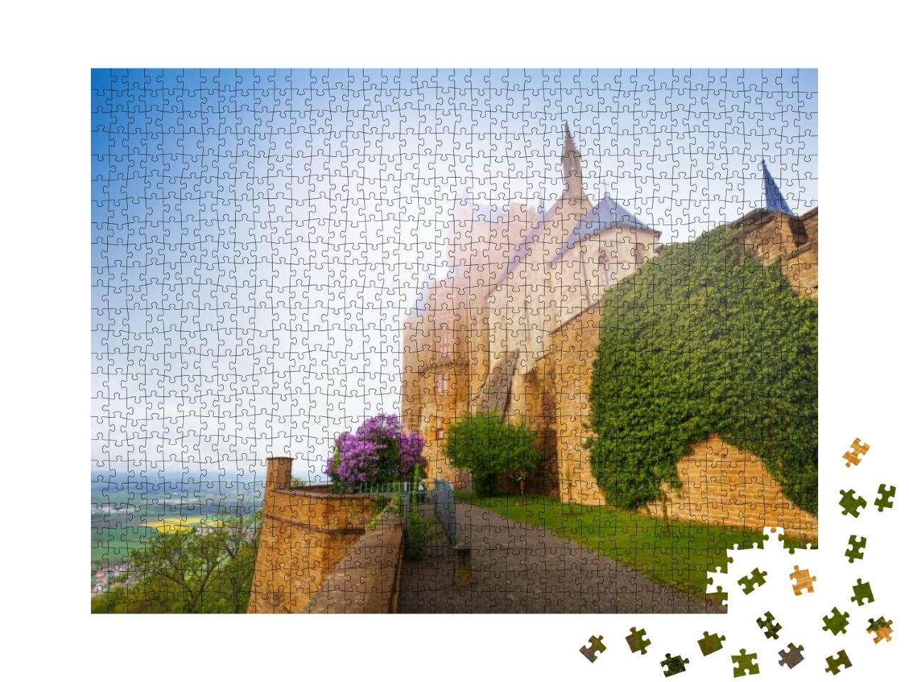 The Wall with Ivy of Beautiful Hohenzollern Castle... Jigsaw Puzzle with 1000 pieces