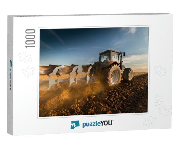 Tractor Plowing Fields -Preparing Land for Sowing... Jigsaw Puzzle with 1000 pieces