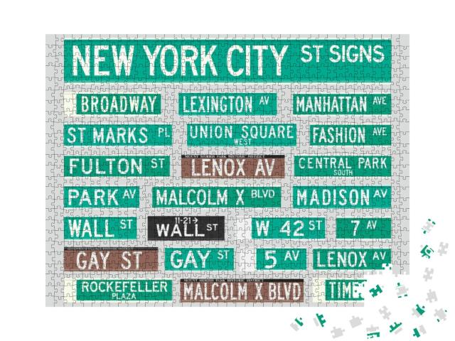 New York Street Signs... Jigsaw Puzzle with 1000 pieces