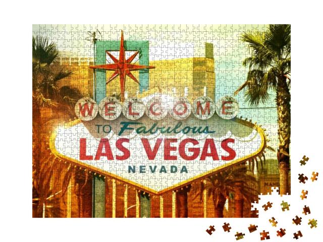 Fabulous Vegas - Welcome to Fabulous Las Vegas, Nevada -... Jigsaw Puzzle with 1000 pieces