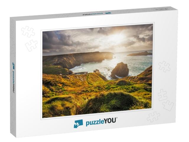 Winters Scene At Mullion Cove Cornwall England Ku Europe... Jigsaw Puzzle