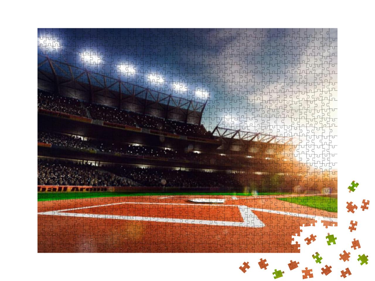 Professional Baseball Grand Arena in the Sunlight... Jigsaw Puzzle with 1000 pieces