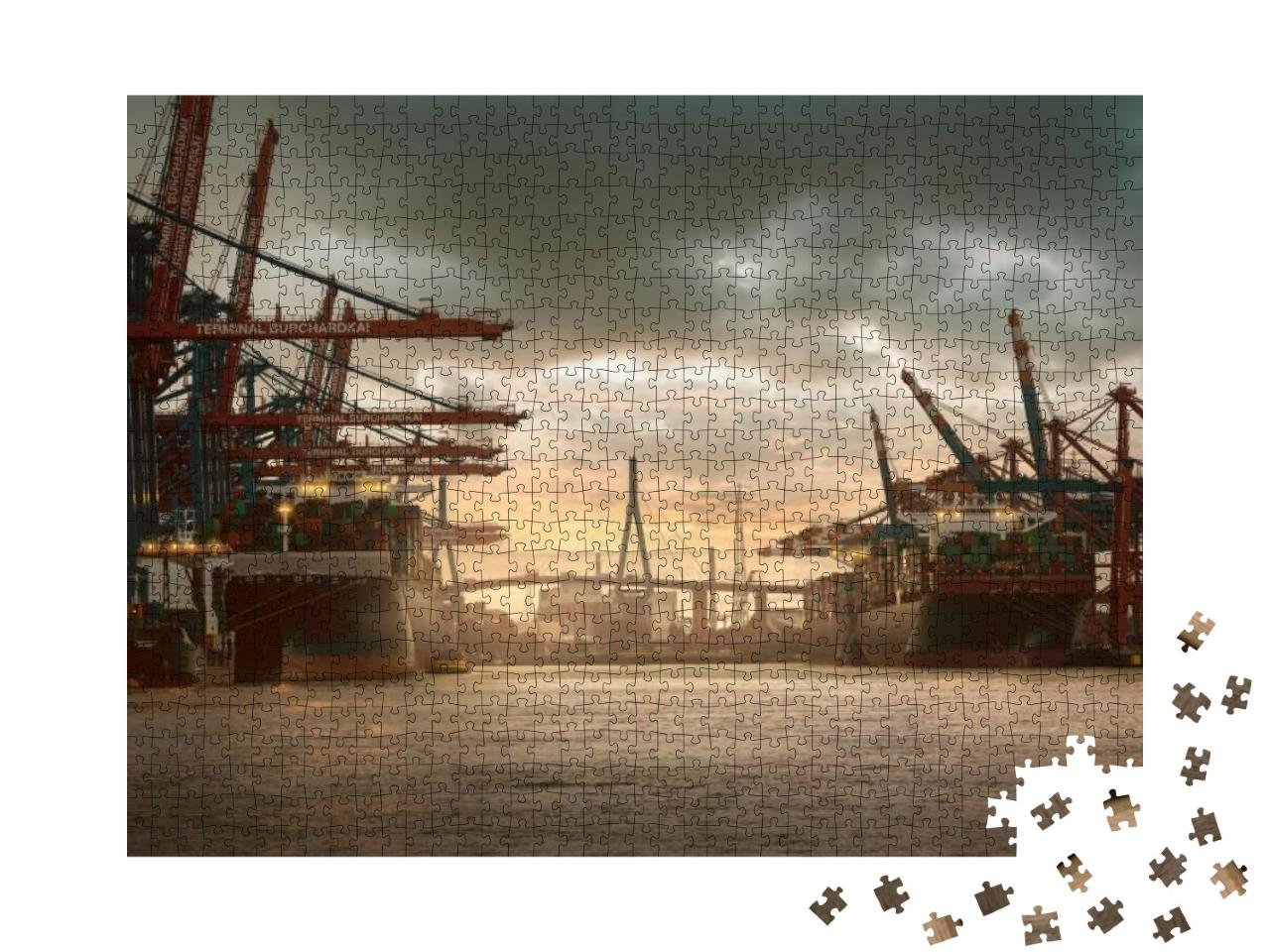 Hamburg Harbor... Jigsaw Puzzle with 1000 pieces