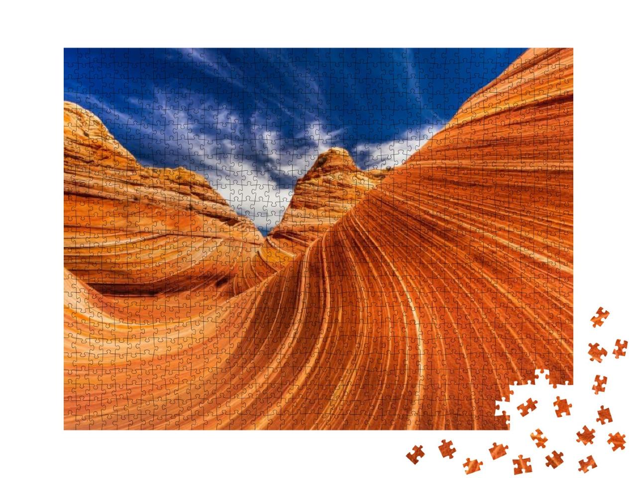 Petrified Sand Dunes Known as the Wave Near the Utah/Ariz... Jigsaw Puzzle with 1000 pieces