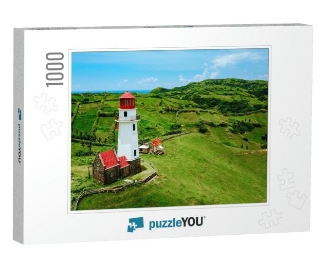 Drone Shot of Mahatao Tayid Lighthouse on Top Rolling Hil... Jigsaw Puzzle with 1000 pieces