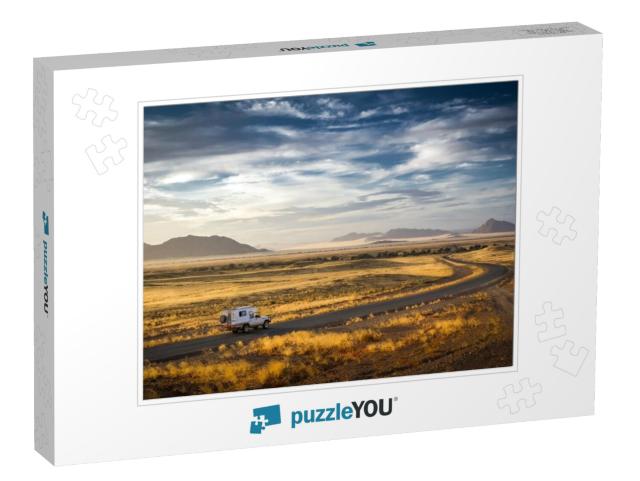 Early Morning on the Way to the Sand Dunes of Sossusvlei... Jigsaw Puzzle