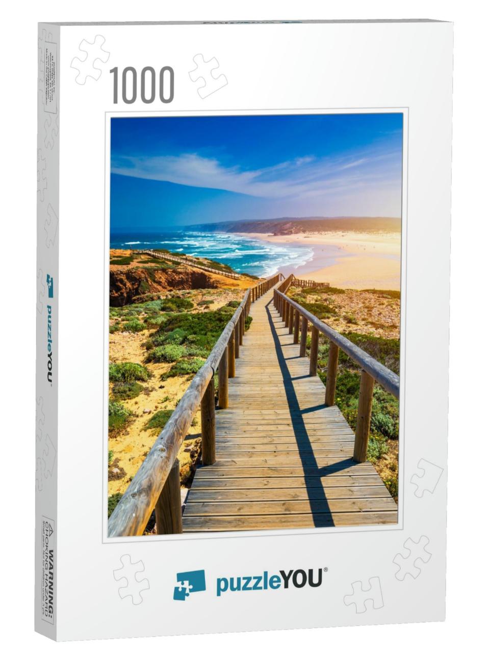 Praia Da Bordeira & Boardwalks Forming Part of the Trail... Jigsaw Puzzle with 1000 pieces