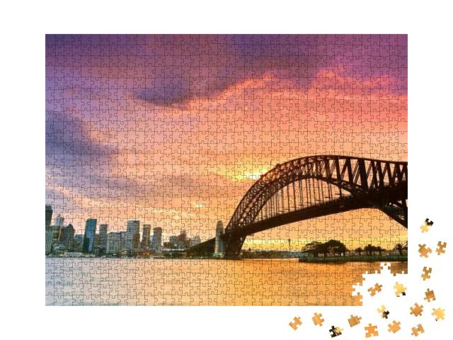 Sydney Harbor Panorama Viewed from Kirribilli in North Sy... Jigsaw Puzzle with 1000 pieces