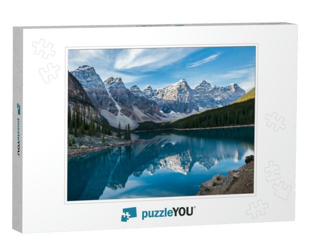 Moraine Lake with in the Valley of Ten Peaks, Banff Natio... Jigsaw Puzzle