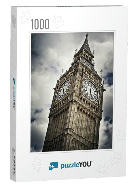 Big Ben Against Cloudy Sky... Jigsaw Puzzle with 1000 pieces