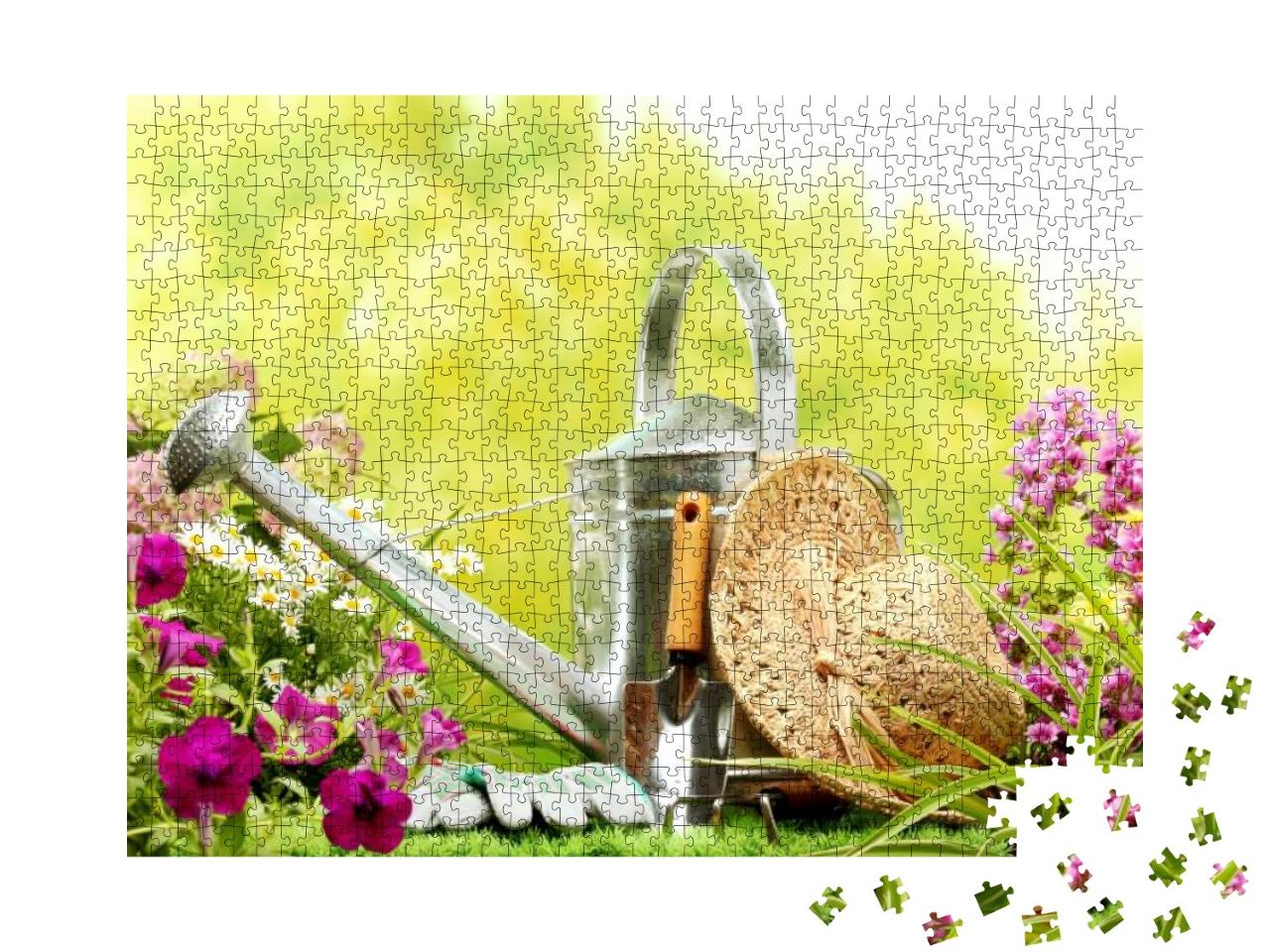 Outdoor Gardening Tools & Flowers... Jigsaw Puzzle with 1000 pieces