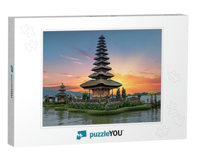 Ulun Danu Temple Beratan Lake in Bali Indonesia At Sunset... Jigsaw Puzzle