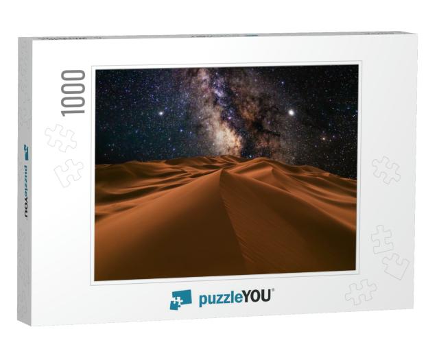 Amazing Views of the Sahara Desert Under the Night Starry... Jigsaw Puzzle with 1000 pieces