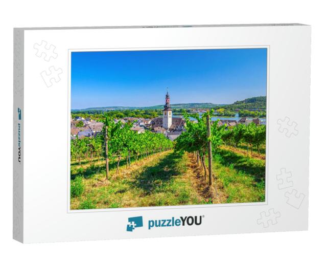 Aerial View of Vineyards Rheingau Wine Region, Rudesheim... Jigsaw Puzzle