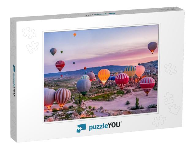 Colorful Hot Air Balloons Before Launch in Goreme Nationa... Jigsaw Puzzle