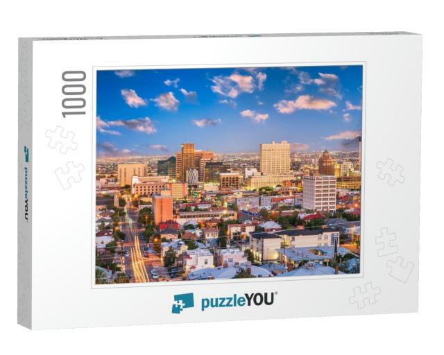 El Paso, Texas, USA Downtown City Skyline At Dusk with Jua... Jigsaw Puzzle with 1000 pieces