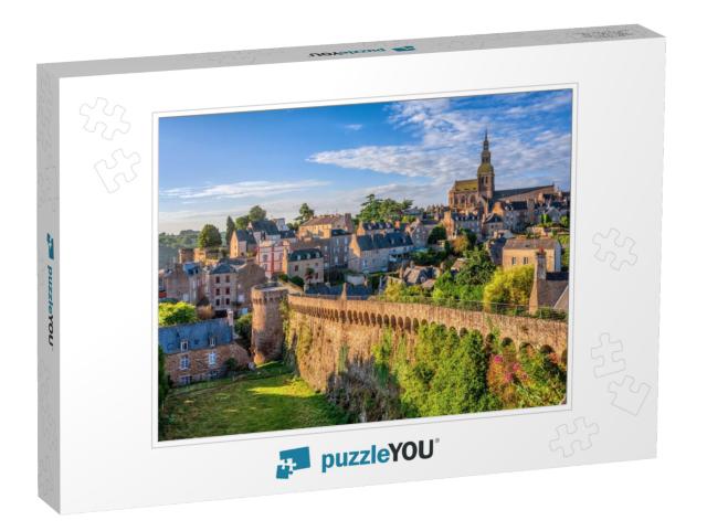 Historical Walled Old Town of Dinan, Brittany, France... Jigsaw Puzzle