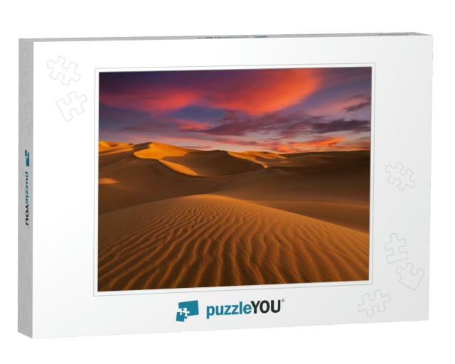 Beautiful Sand Dunes in the Sahara Desert... Jigsaw Puzzle