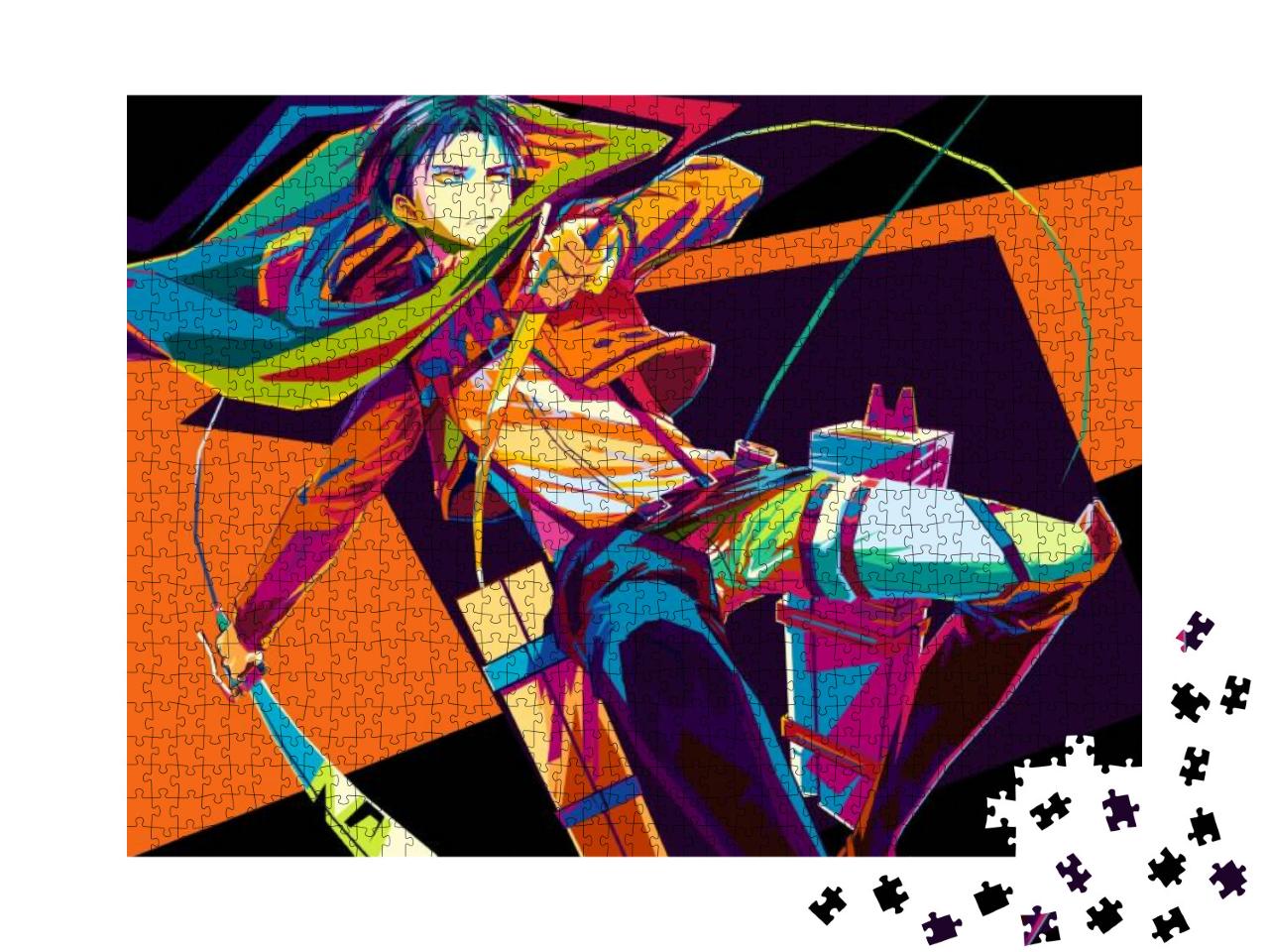 Anime Attack on Titan in Pop Art... Jigsaw Puzzle with 1000 pieces