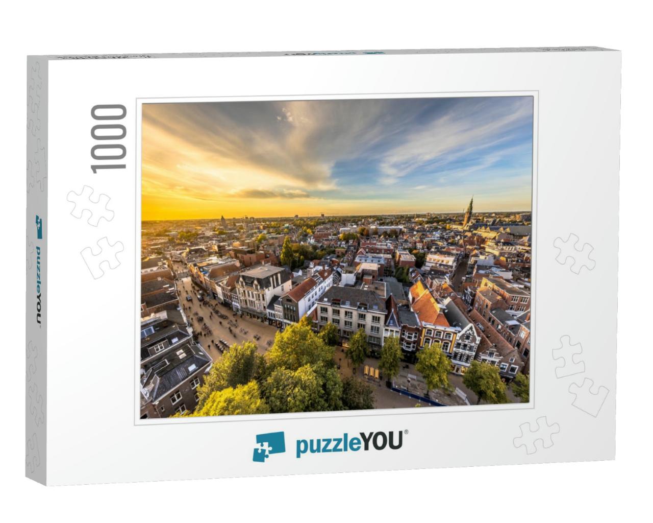 Aerial Skyline View of Historic Groningen City Center Und... Jigsaw Puzzle with 1000 pieces