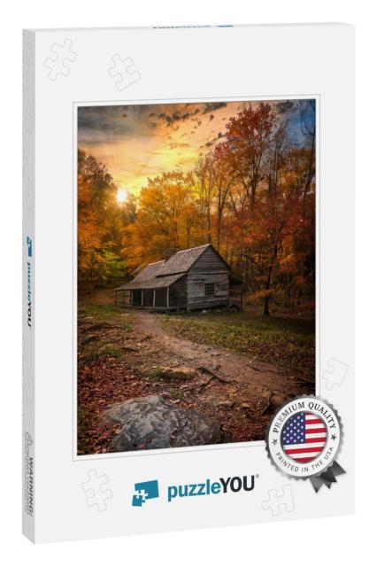 Cabin in Smoky Mountain National Park... Jigsaw Puzzle
