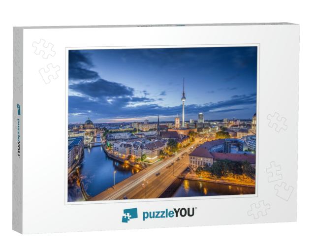 Aerial View of Berlin Skyline with Famous Tv Tower & Spre... Jigsaw Puzzle
