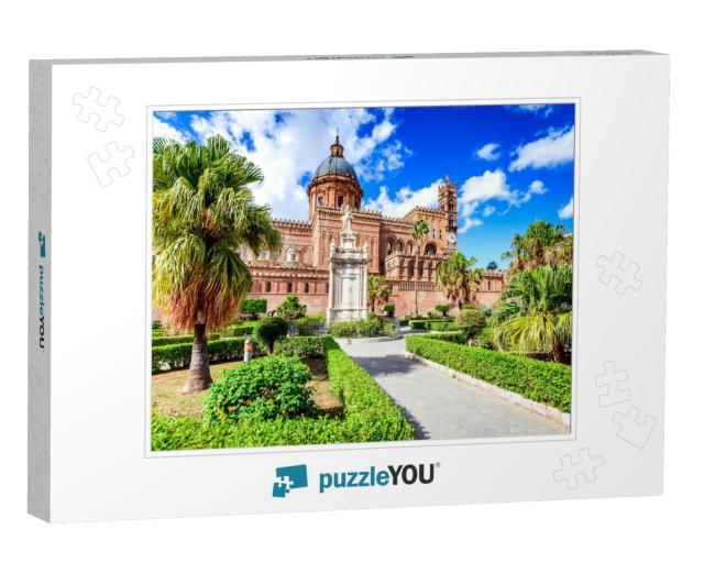 Palermo, Sicily. Twilight View Norman Cathedral of Assump... Jigsaw Puzzle