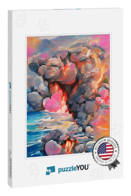 Hawaii Volcanoes National Park with Active Kilauea Volcan... Jigsaw Puzzle
