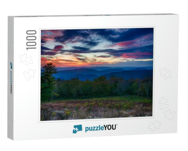 Sunset Over the Blue Ridge Mountains in Shenandoah Nation... Jigsaw Puzzle with 1000 pieces