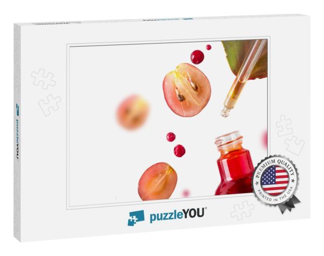 Organic Bio Cosmetics with Herbal Ingredients. Copy Space... Jigsaw Puzzle