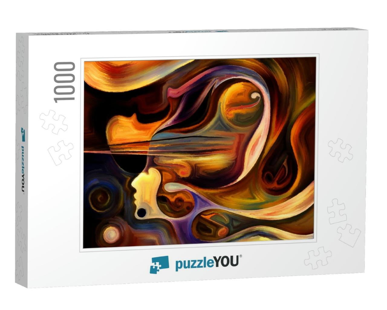 Inner Melody Series. Abstract Design Made of Colorful Hum... Jigsaw Puzzle with 1000 pieces