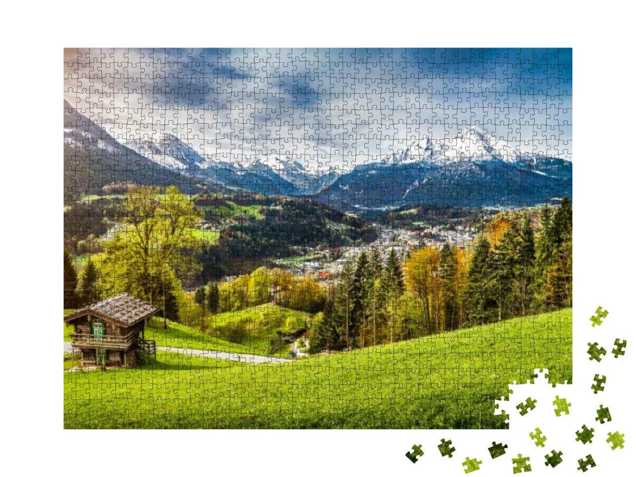 Panoramic View of Beautiful Mountain Landscape in the Bav... Jigsaw Puzzle with 1000 pieces