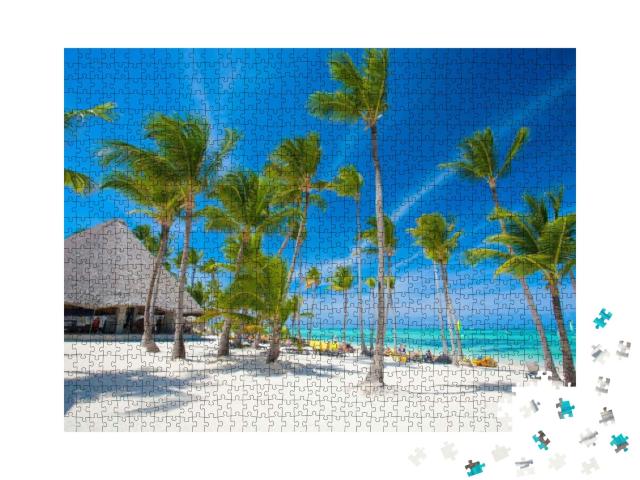 Luxury Beach in the Dominican Republic. Bavaro... Jigsaw Puzzle with 1000 pieces