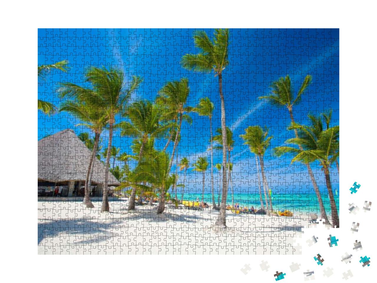 Luxury Beach in the Dominican Republic. Bavaro... Jigsaw Puzzle with 1000 pieces