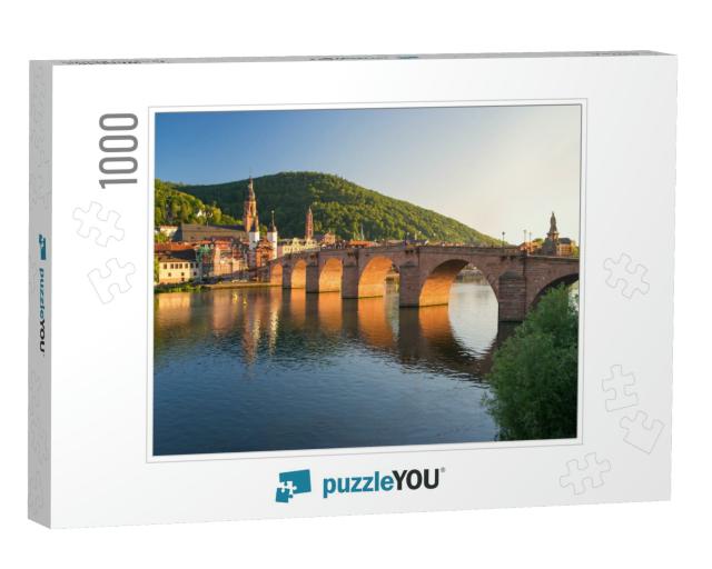 Old Bridge of Heidelberg Crossing the Neckar River, Baden... Jigsaw Puzzle with 1000 pieces