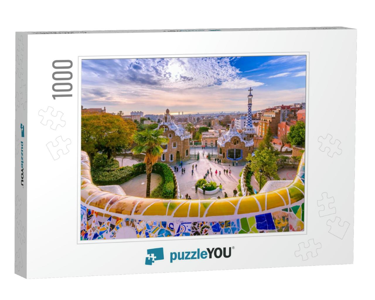 View of the City from Park Guell in Barcelona... Jigsaw Puzzle with 1000 pieces