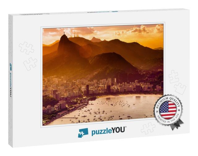 Aerial View of Buildings on the Beach Front, Botafogo, Gu... Jigsaw Puzzle