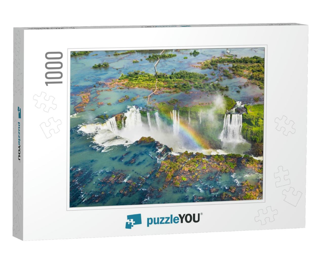 Beautiful Aerial View of Iguazu Falls from the Helicopter... Jigsaw Puzzle with 1000 pieces