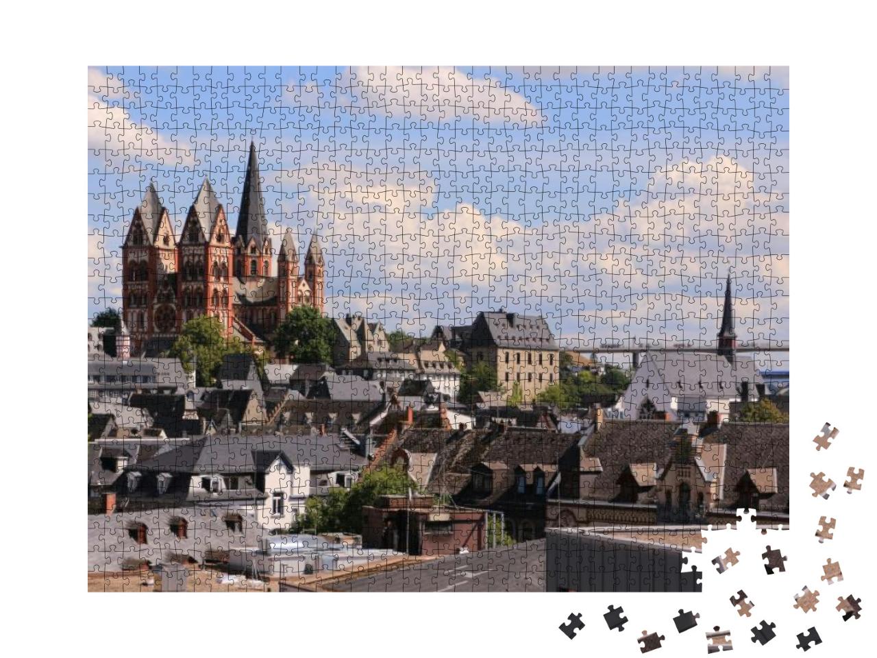 View Over the Old Town of Limburg an Der Lahn... Jigsaw Puzzle with 1000 pieces