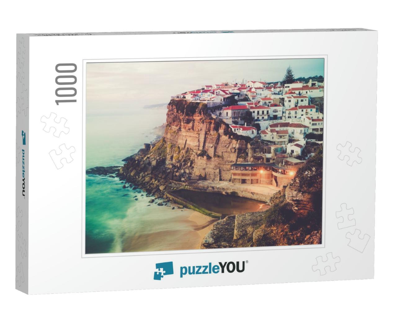 Azenhas Do Mar Stunning Village Built on a Rock on the At... Jigsaw Puzzle with 1000 pieces