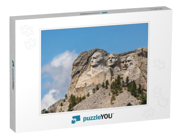 Side View of Mount Rushmore with Sunlight... Jigsaw Puzzle