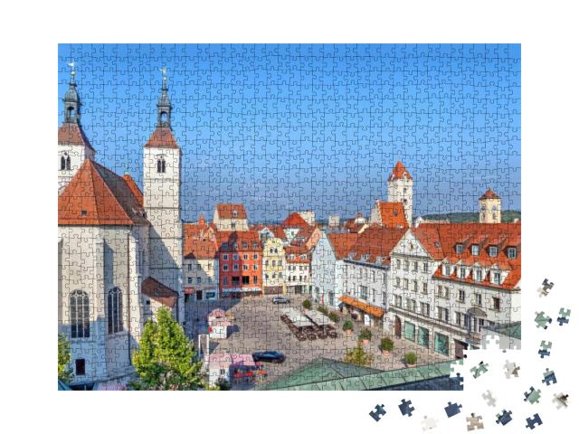 Neupfarrplatz Square & Neupfarrkirche in Regensburg, Germ... Jigsaw Puzzle with 1000 pieces